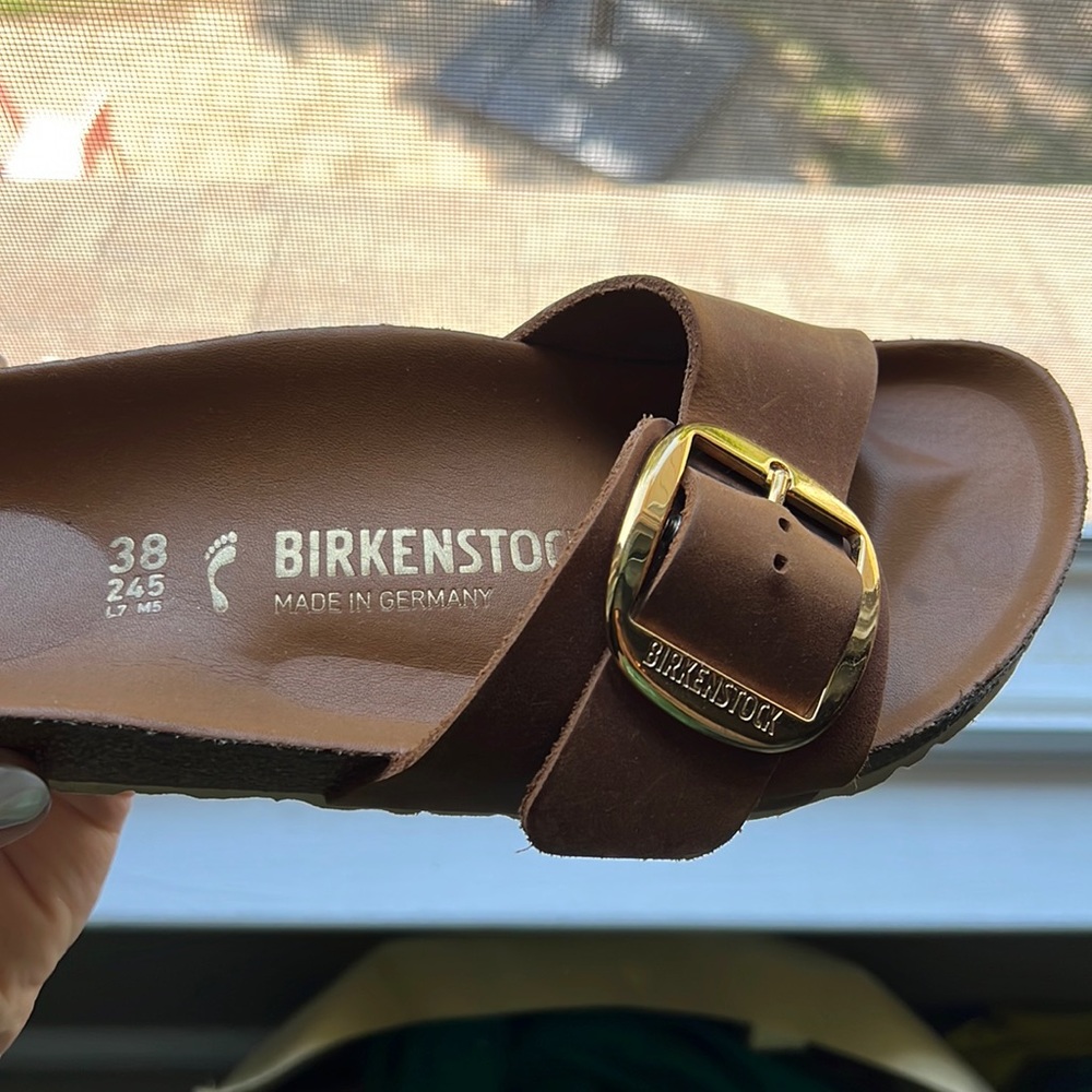 Birkenstock Leather Madrid Big Buckle Size 8 (38) worn twice - Picture 6 of 9